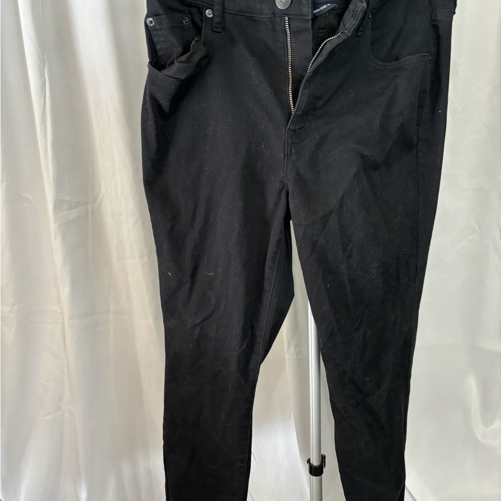 Aeropostale Black Skinny Jeans Solid Denim